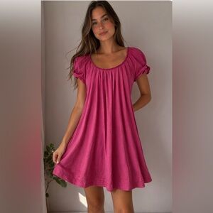 J. Crew Fuchsia Short Sleeve Dress size~ Medium